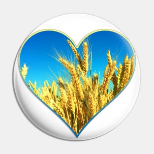 Heart with Ukrainians colors Pin