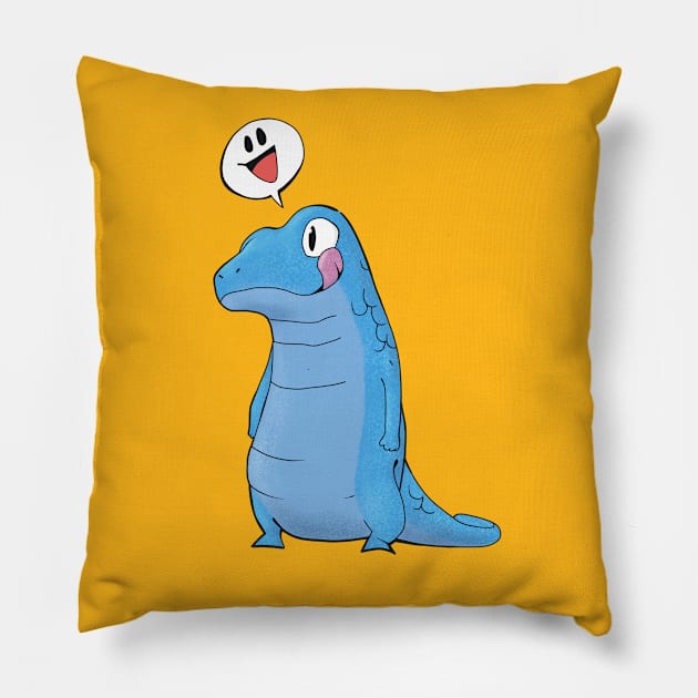 Funny lizard Pillow by Thirteenth