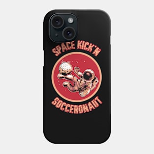 Socceronaut Space Kick'n | Astronaut Kicking The Moon Phone Case