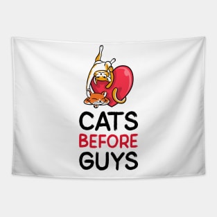 VALENTINE CATS BEFORE GUYS Tapestry