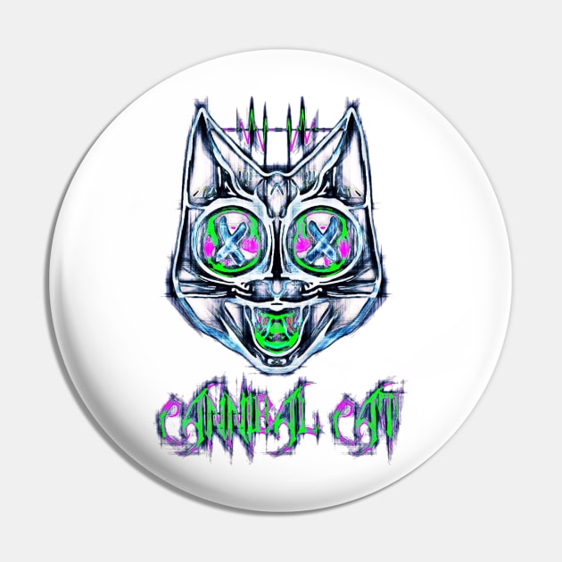 Cannibal Cat Logo Pin by 2ndEnd