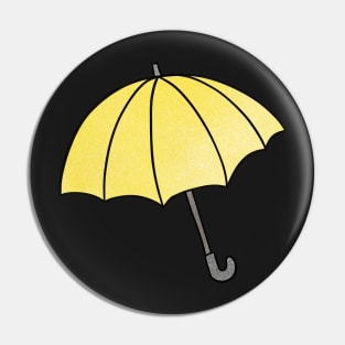 Yellow Umbrella Pattern Pin