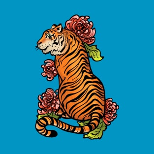 Tiger and Flowers T-Shirt