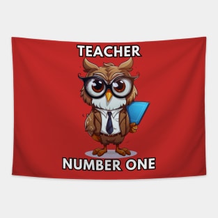 Teacher Number One Gift Tapestry