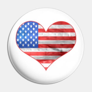 America in my heart Pin