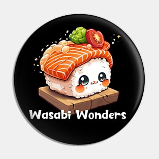 Cute Wasabi Wonders Kawaii Chibi Sushi Japanese Food Pin