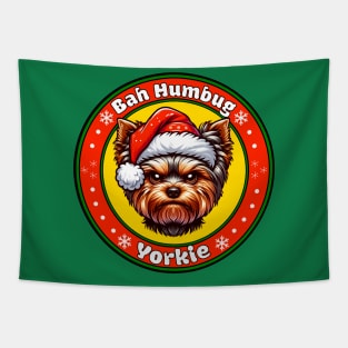 Bah Humbug Yorkie Tapestry