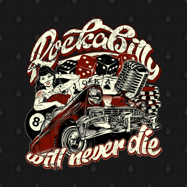 Rockabilly will never die Pinup Hot Rod by RockabillyM