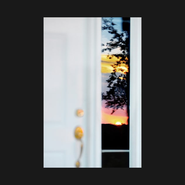 Sunset reflection in window panel... by LaurieMinor