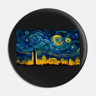 Washington DC skyline like starry night Pin