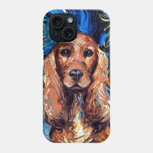 Cocker Spaniel Night (Portrait) Phone Case