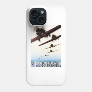 ZURICH International Aviation Meet Advertisement Vintage Airplane Phone Case