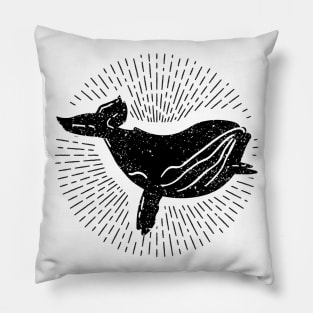 Vintage Whale Pillow