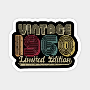 Vintage 1960 Limited Edition 60th Birthday Gift Magnet