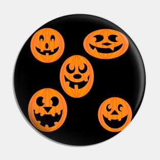 Halloween Pumpkin Spooky Faces Pin