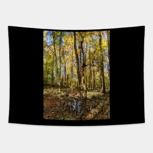 Bikes in a forest Tapestry