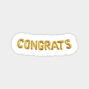 Congrats gold balloons Magnet