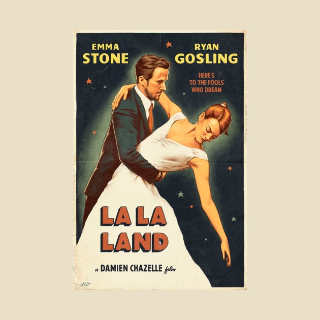 La La Land vintage poster by EduardoLimon