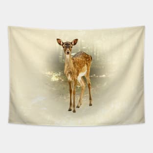 Fallow deer fawn Tapestry