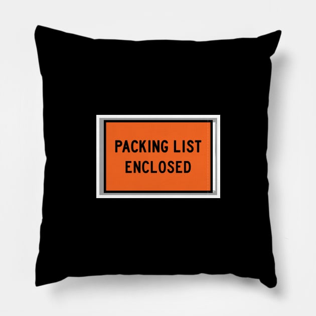 Packing List Enclosed Pillow by GloopTrekker Select
