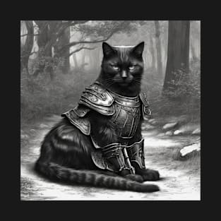 BLACK CAT IN ARMOR T-Shirt