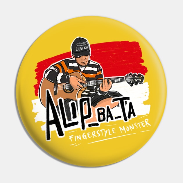 Fingerstyle guitar monster Pin by BAJAJU