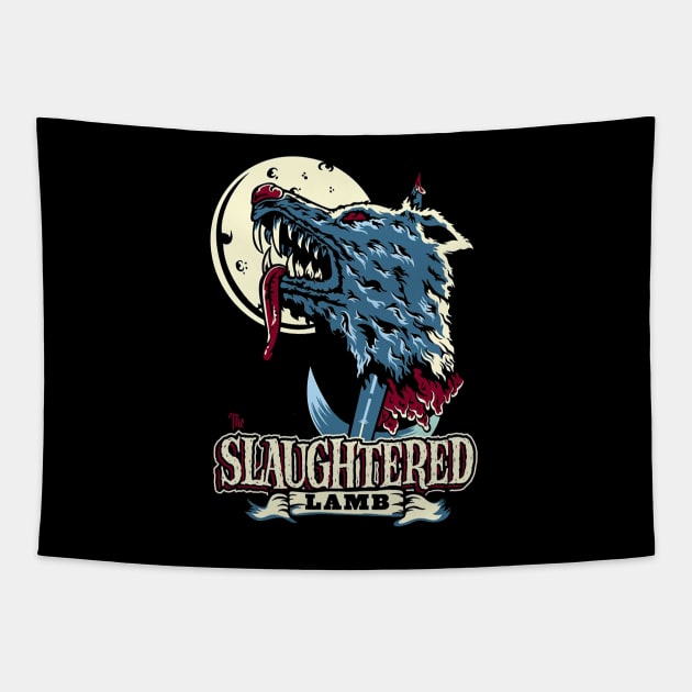 American Werewolf in London Scary Tapestry by WikiDikoShop