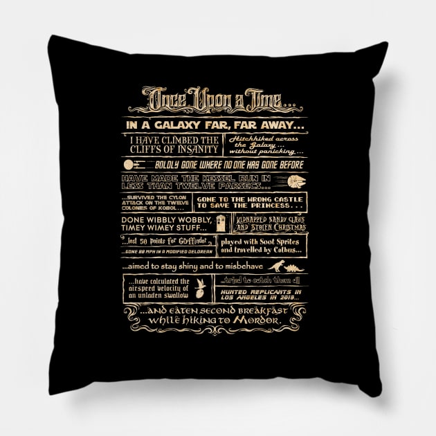 Once Upon a Time... Pillow by kg07_shirts