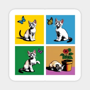 Japanese Bobtail Pop Art - Cute Kitties Magnet