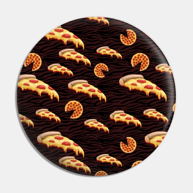 Pizza Party Home Slice Pattern Pin by Mudge