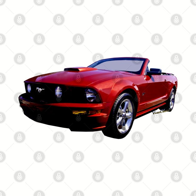 Red Mustang Convertible by vivachas