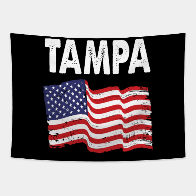 The American Flag Tampa Tampa Tapestry TeePublic