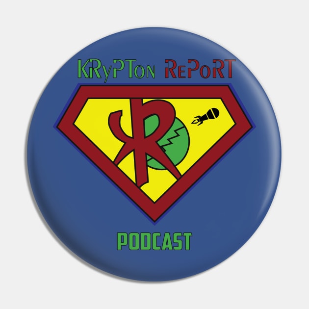 Krypton Report Shield Pin by Krypton Report Podcast 