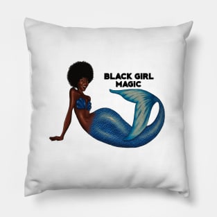 Afro Mermaid, African, Black Girl Magic Pillow