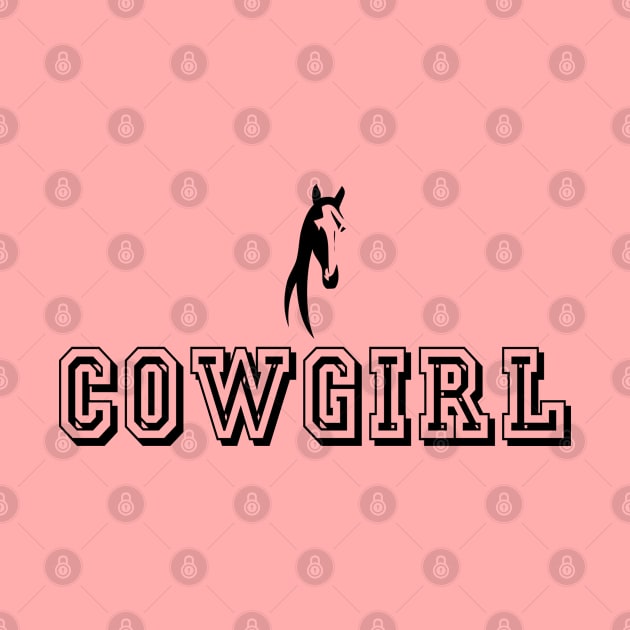 Cowgirl text with Horse face - Special by 1Y_Design