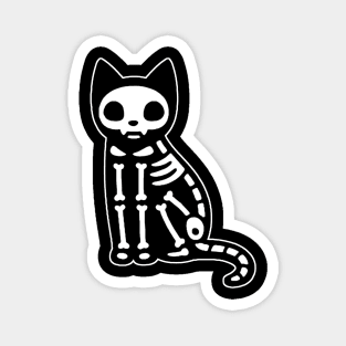 Skeleton Cat - Halloween Magnet