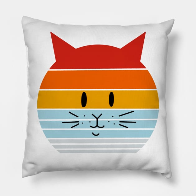 Retro Cat Pillow by nathalieaynie