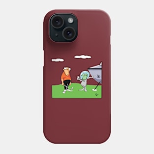 Funny Spectickles Alien Golf Cartoon Humor Phone Case