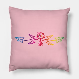 Rainbow colored emblem ornament Pillow