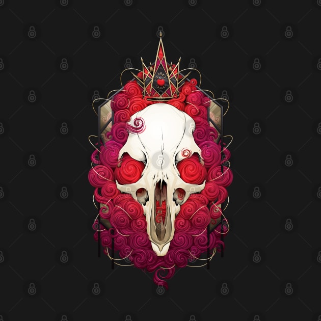 Rat Skull with Crown by redappletees