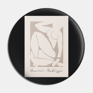 Henri Matisse Blue nude inspired, Neutral art Pin