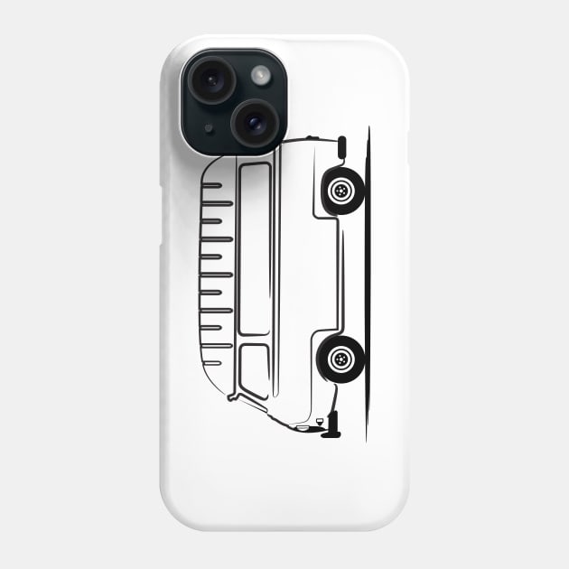 Renault Estafette Van High Top Black Phone Case by PauHanaDesign