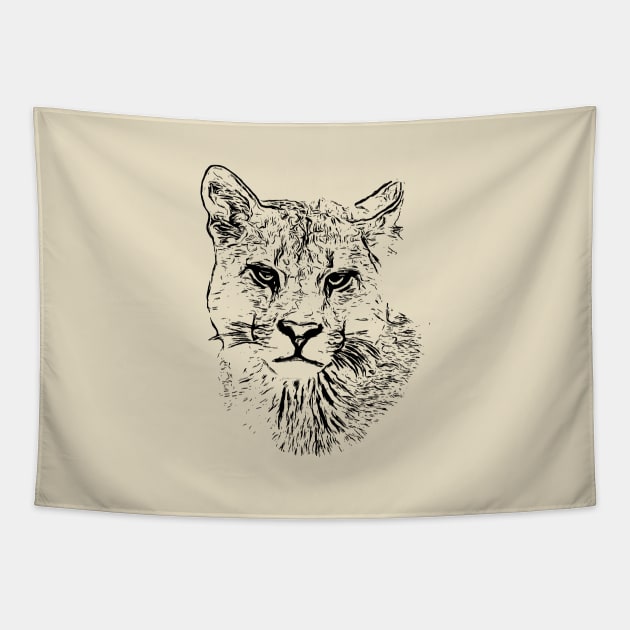 Mountain lion Tapestry by Guardi