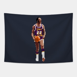 Elgin Baylor Pixel Dribble Tapestry