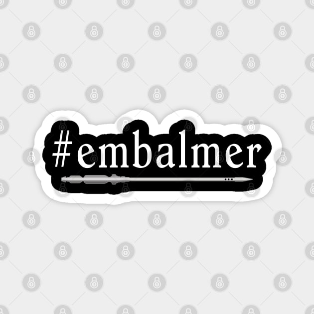 Embalmer with Trocar Mortician Embalming Tool Magnet by Graveyard Gossip