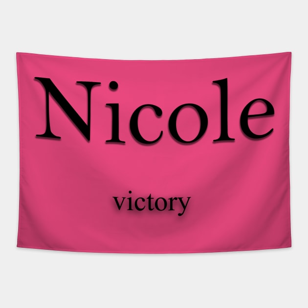 Nicole Name meaning Tapestry by Demonic cute cat