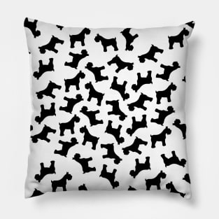 Schnauzer Black Pattern Pillow