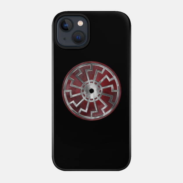 Black Sun 3d Logo (Silver & Red) - Black Sun - Phone Case