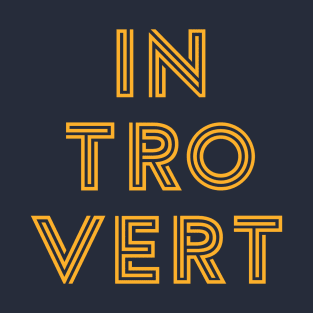 Introvert - Yellow Print T-Shirt