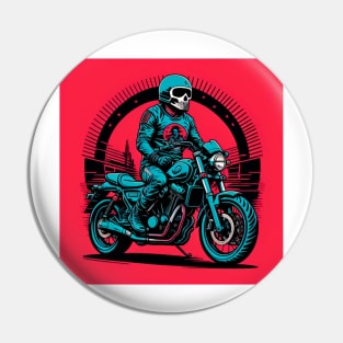 Skull biker Pin